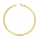 Pulseira Grumet 3 mm em Prata 925 banhada a Ouro 18k