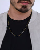 Corrente Veneziana Masculina em Prata 925 banhada a Ouro 18k