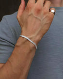 Pulseira Esteira Masculina em Prata 925