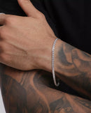 Kit Colar Pai Nosso e Pulseira Grumet Elo Duplo de Prata