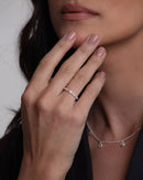 Anel Feminino Pontos de Luz em Prata 925