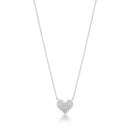 Colar Feminino Coração Cravejado em Prata 925