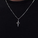 Pingente Cruz Moderna Vazada em Prata 925