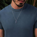 Colar Masculino de Prata Ônix Old