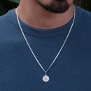 Kit Colar Pai Nosso e Pulseira Grumet Elo Duplo de Prata