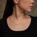 Corrente Elo Coração Feminina em Prata 925