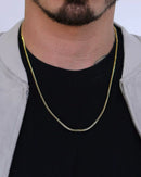 Corrente Grumet 2 mm em Prata 925 banhada a Ouro 18k