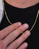 Corrente Grumet 2 mm em Prata 925 banhada a Ouro 18k