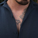 Pingente de Prata Crucifixo Cravejado Preto Médio