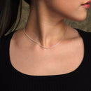 Corrente Laminada Fina Feminina em Prata 925