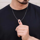 Pingente de Prata Pedra Cristal Preto