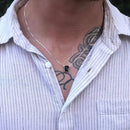 Pingente de Prata Pedra Cristal Preto