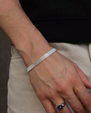 Pulseira Fizzy Flat XL Masculina em Prata 925