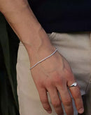 Pulseira Cordão Baiano Masculina em Prata 925