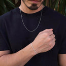 Kit Corrente e Pulseira Veneziana de Prata