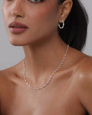 Kit Feminino Pulseira e Corrente Espiral de Prata