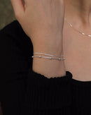 Kit Feminino Corrente e Pulseira Dupla Veneziana com Bolinhas