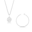 Kit Colar São Bento e Pulseira Rope Fina em Prata 925