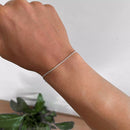 Kit Pulseira e Bracelete Quadrado de Prata