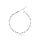 Pulseira Feminina Dupla Rope com Bolinhas de Prata