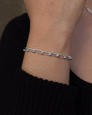 Pulseira Feminina Dupla Rope com Bolinhas de Prata