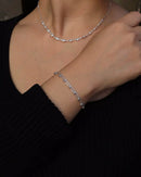 Pulseira Feminina Dupla Rope com Bolinhas de Prata