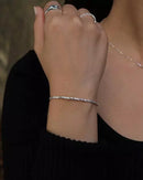 Pulseira Laminada Torcida Feminina em Prata 925