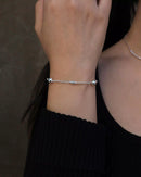 Pulseira Pérolas Prateadas Feminina em Prata 925